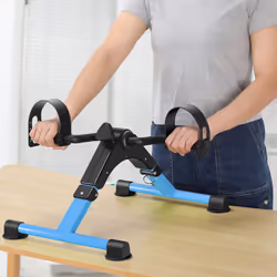 Pedal Exerciser Leg and Arm Exercise Bike with LCD Monitor Foldable (black/blue)