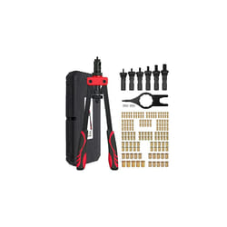 Proster 14" Heavy duty Hand Rivet Nut thread Setter Kit with 6pcs Metric Mandrels 150Pcs Rivet Nut Red