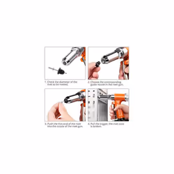 Pneumatic Duty Air Hydraulic Riveter 2448mm 316 332 18 532 Capacity Pop Riveter Rivet Gun 500PCS Rivet