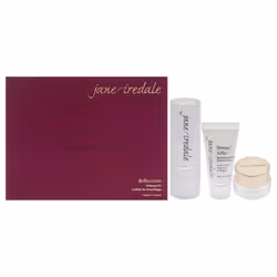 Reflections Makeup Kit by Jane Iredale for Women - 3 Pc Gift Set 0.26oz Glow Time Highlighter Stick - Solstice, 0.03oz 24-Kar ...