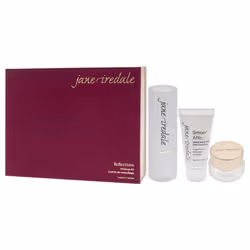 Reflections Makeup Kit by Jane Iredale for Women - 3 Pc Gift Set 0.26oz Glow Time Highlighter Stick - Solstice, 0.03oz 24-Karat Gold Dust