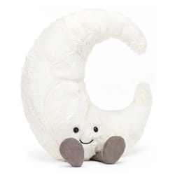 White Crescent Moon Collectable Plush Decoration