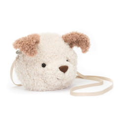 Jellycat Little Pup Plush Bag  7.5 inches | Crossbody and Shoulder Purse | Fun and Unique Handbag