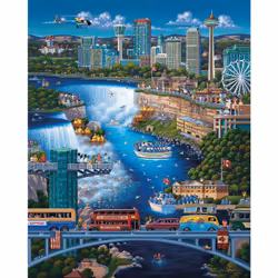 Dowdle Folk Art Niagara Falls Jigsaw puzzle 1000 pc(s) Landscape