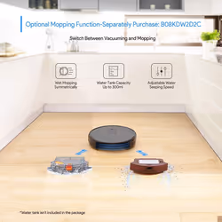 Bagotte BG600 Robot Vacuum Cleaner Mop,Upgraded 1500Pa Strong Suction