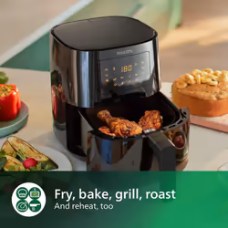 Philips Airfryer 3000 Series L, 4.1L (0.8Kg), 13-in-1 Airfryer, 90% Less fat withÂ Rapid Air Technology, Digital, Recipe app (HD9252/91)