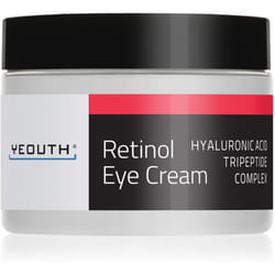 Retinol Eye Cream 2.5% from YEOUTH Boosted w/Retinol, Hyaluronic Acid, Caffeine, Green Tea, Anti Wrinkle, Anti Aging, Firm Skin, Even Skin Tone,