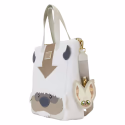 Loungefly Avatar Appa & Momo Sherpa Beige, Gold, Grey, White Girl Tote bag