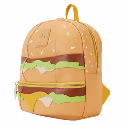 Loungefly McDonald's Big Mac backpack Casual backpack Beige, Brown, Green, White, Yellow Polyurethane