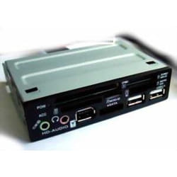 Supermicro All-in-one card reader USB 2.0/eSATA Black