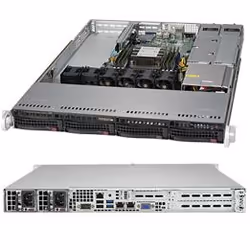 Supermicro CSE-815TQC-R504WB2, Rack, Server, Black, 1U, Fan fail, HDD, LAN, Power, BSMI CCC CE/EMC FCC class A TUV/CB UL/CUL