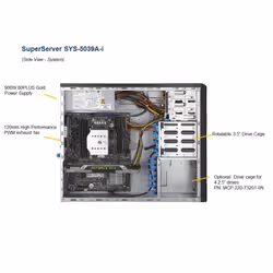 Supermicro 5039A-i Intel C422 LGA 2066 Mid-Tower Workstation Barebone System