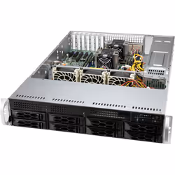 Supermicro CSE-LA25TQC-R609LP, Rack, Server, Black, ATX, EATX, 2U, HDD, Network, Power, Power fail, System