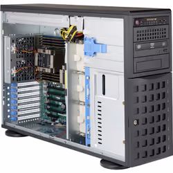 Supermicro CSE-745BAC-R1K23B-SQ, Full Tower, Server, Black, ATX, EATX, micro ATX, 4U, HDD, Network, Power, Power fail, System