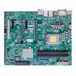 Supermicro MBD-X13SAE, Intel, LGA 1700, Intel® Core™ i3, Intel® Core™ i5, Intel® Core™ i7, Intel® Core™ i9, DDR5-SDRAM, 192 G ...