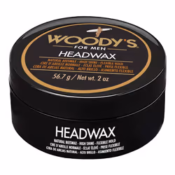 Woody's Flexible Hold Headwax Pomade for Men High Shine Natural Beeswax Workable Styling Wax Travel-Size 2 Oz