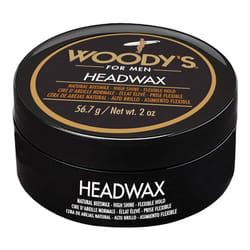Woody's Flexible Hold Headwax Pomade for Men  High Shine  Natural Beeswax  Workable Styling Wax  Travel-Size  2 Oz