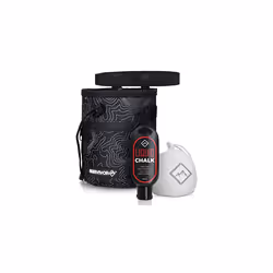 SURVIVOR Chalk Bag + Refillable Chalk Ball + Liquid Chalk - Black Chalk Bag for Rock Climbing with Hand Chalk - Rock Climbing ...
