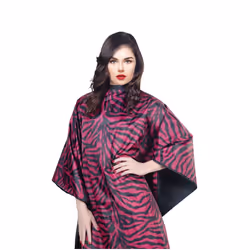 Cricket Flip Reversible Zebra All Purpose Cape for Salon Barbershop Professionals Metal Snap Neck Closure Salon Client Cape ...