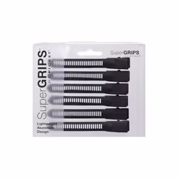 Cricket Super Grips Professional Salon Hair Clips for Styling Cutting Sectioning and Coloring Rubberized Aluminum 6Pack Black