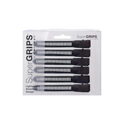 Cricket Super Grips Professional Salon Hair Clips for Styling Cutting Sectioning and Coloring Rubberized Aluminum 6Pack Black
