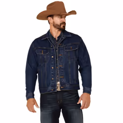 Wrangler Men's Unlined Denim Jacket Antique Indigo Large