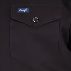 Wrangler Mens Cowboy Cut Western Two Pocket Long Sleeve Snap Work Shir