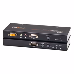 ATEN CE770, Transmitter & receiver, Wired, 300 m, Cat5, Push-buttons, Black