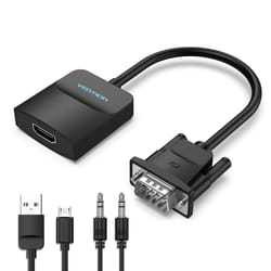 VGA to HDMI Adapter Converter with Audio 1080P 0.15m, dsub to hdmi Converter VGA to HDMI for monitor Adapter VGA Source to HDMI TV/Monitor(ABS Shell)
