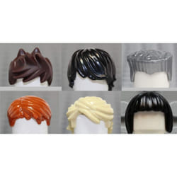 LEGO Ninjago Accessories: Ninja Set of 6 Hair Pieces (Loose) fits - Lloyd  Cole  Kai  Jay  NYA & Zane