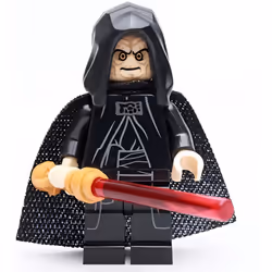LEGO Star Wars: Emperor Palpatine Minifigure with Red Lightsaber and Open Hood