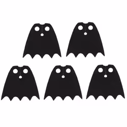 LEGO Batman: Black Batman Capes - New Spongy Fabric x5 - Lot of 5