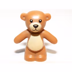 LEGO: Minifig Light Brown Teddy Bear - Boy/Girl Friends Minifigure Toy Animal (Very Small)