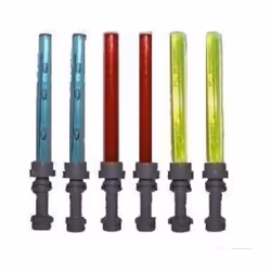 LEGO Lot of 6 Lightsaber for Small Minifigures (2 Red  2 Blue  2 Yello