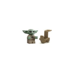 LEGO Star Wars: The Child - Grogu - Baby Yoda Minifigure with Carrier/Backpack - Very Small (Less Than 1 inch Tall)  Clear