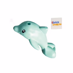 LEGO City Friends: Baby Dolphin Minifigure Aqua (very small less than 1 inch)