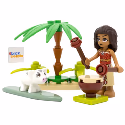 LEGO Disney Princess Moana Combo Pack: Moana Minfiigure  Pua The Pig  Jungle Drum and Surf Board