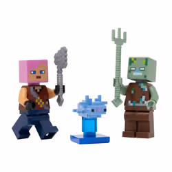 LEGO Minecraft: Adventurer with Drowned and Axolotl Combo Pack - 6+
