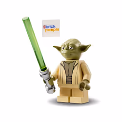 LEGO Star Wars: Yoda Minifigure with Lightsaber and Walking Stick