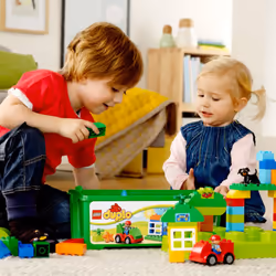 LEGO DUPLO All-in-One-Box-of-Fun Building Kit 10572 Open Ended Toy for Imaginative Play with Large Bricks Made for Toddlers and preschoolers (65 Piece