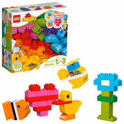LEGO DUPLO My First Bricks 10848 Colorful Toys Building Kit for Toddler Play and Pretend Play (80 Pieces)