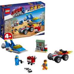 LEGO The Movie 2 Emmet and Bennys Build and Fix Workshop; 70821 Action Car and Spaceship Play Transportation Building Kit for Kids (117 Pieces)