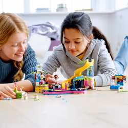LEGO Friends Andrea's Pool Party 41374 Toy Pool Building Set with Andrea and Stephanie Mini Dolls for Pretend Play  Includes Toy Juice Bar and Wave Ma