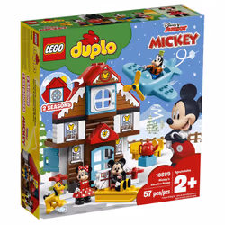LEGO DUPLO Disney Mickey's Vacation House 10889 Toy House Building Set for Toddlers with Minnie Mouse  Goofy  Pluto and Mickey Mouse Figures (57 Piece