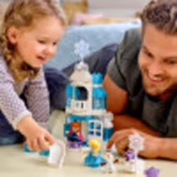 LEGO DUPLO Disney Princess Frozen Ice Castle 10899 Building Toy with Light Brick  Princess Elsa and Anna Mini-Dolls Plus Olaf Figure  Gifts for 2 Year