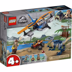 LEGO Jurassic World Velociraptor: Biplane Rescue Mission 75942 Dinosaur Toy for Preschool Kids Featuring a Buildable Plane ...