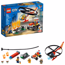 LEGO City Fire Helicopter Response 60248 Firefighter Toy Fun Building Set for Kids (93 Pieces)
