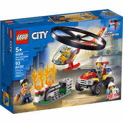 LEGO City Fire Helicopter Response 60248 Firefighter Toy  Fun Building Set for Kids (93 Pieces)