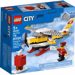 LEGO City Mail Plane 60250 Pretend-Play Toy  Fun Building Set for Kids