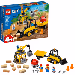 LEGO City Construction Bulldozer 60252 Toy Construction Set  Cool Building Set for Kids (126 Pieces)